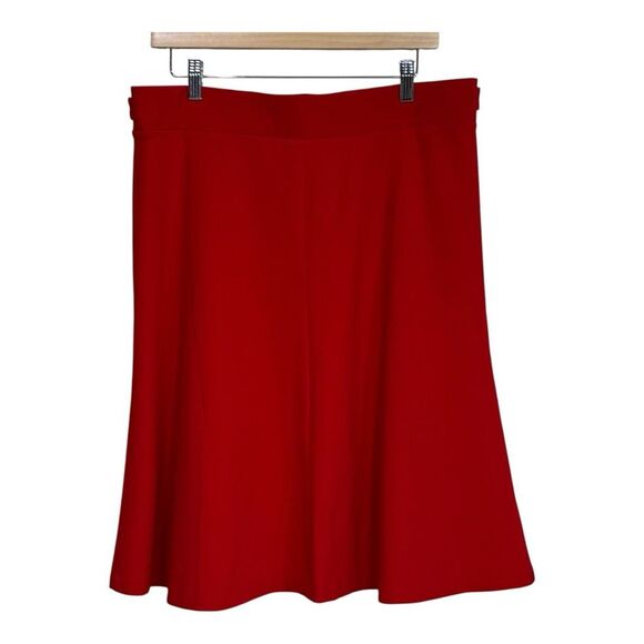 New‎ York Clothing Co. Vintage Red Midi A Line large Womens Skirt - Picture 2 of 5